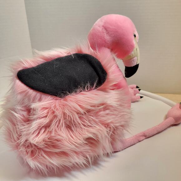 Pink Flamingo Stuffed Animal Plush Toy Bird Long Legs 17" Fluffy Wild Republic - Picture 14 of 16